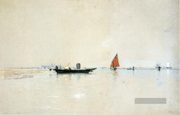  venezia - Venezia Lagoon Seestück Boot William Stanley Haseltine